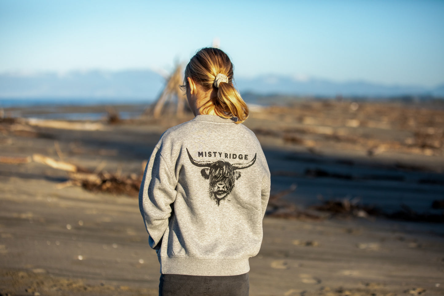 Kids Crew NZ Outdoors Sweater Unique Print Misty Ridge