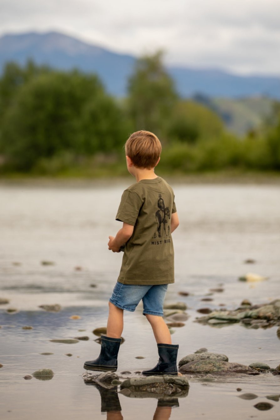 Misty Ridge NZ Kids T-Shirt Hand Drawn