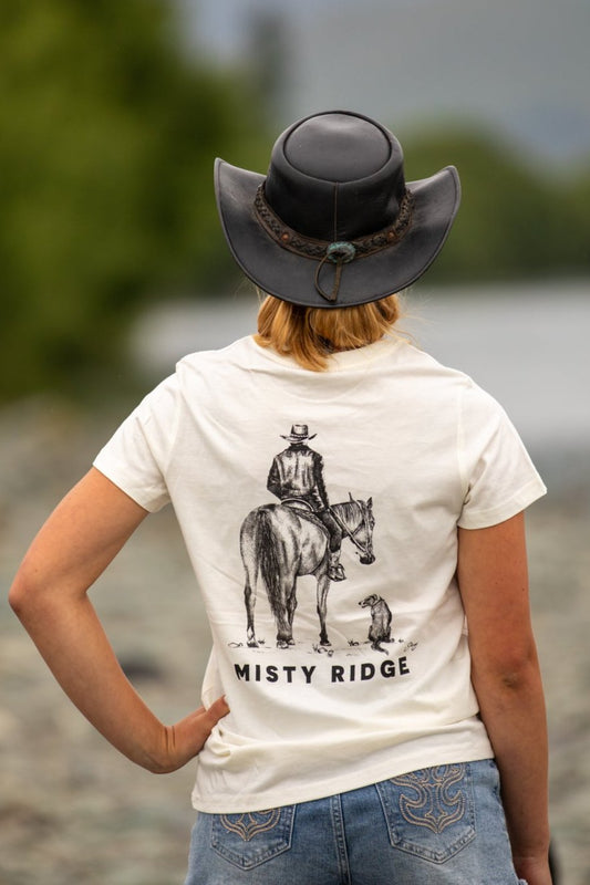 NZ T-Shirt Womens by Horseback Drawing